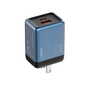 Cargador de Carga Súper Rápida LDNIO Q12 45W USB-C + USB-A con Cable