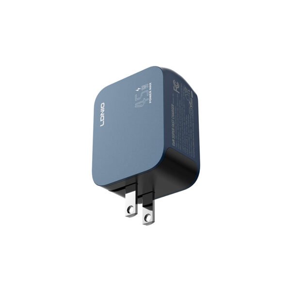 Cargador de Carga Súper Rápida LDNIO Q6 GaN 45W USB-C + USB-A con Cable Lightning